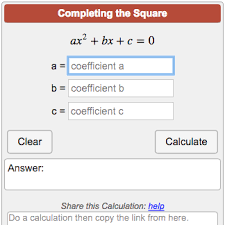We now have something that looks like (x + p) 2 = q, which can be solved rather easily: Completing The Square Calculator