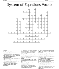 Linear Graphs Crossword Wordmint