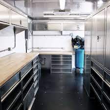custom enclosed trailers cabinets
