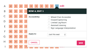 theater style seating chart ticketleap