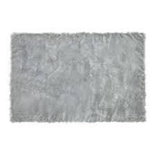 square grey fur rug carpet karpet