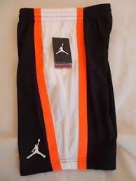 Details About Jordan Jumpman Basketball Shorts Black White Orange 952504 098 Youth Boys Md Lrg