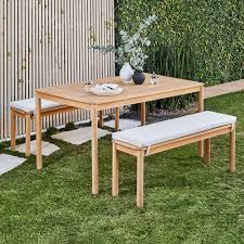 Outdoor Dining Table Bench Set