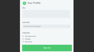 how to create html registration form