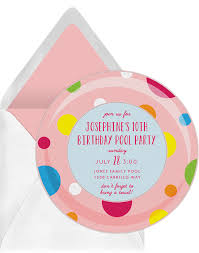 pool party invitations