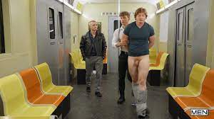 Subway Cop Fucks a Ginger Found Naked on Train - GayDemon