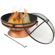 Maybe you would like to learn more about one of these? Sunnydaze Decor 30 In Copper Royal Cauldron Fire Pit With Handles And Spark Screen Nb Ffp30 Copper The Home Depot