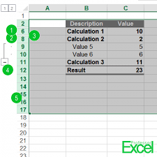 to hide and group rows and columns in excel