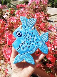 Ceramic Fish Decor Blue Ceramic Fish