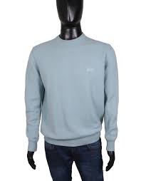 Hugo Wool Blue Blue Mens Sweater Size M Boss Sweater Vintage