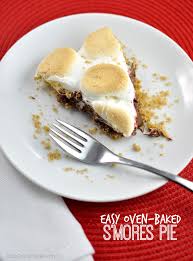 oven baked s mores pie with heart