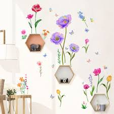 A Set Of Wall Stickers Garden Flowers