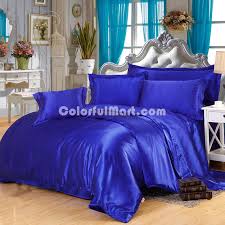 royal blue silk bedding set duvet cover