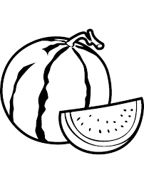Someone you know has shared watermelon coloring page coloring sheet with you Watermelon Coloring Page Fruit To Print Topcoloringpages Net