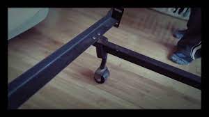 After taking off everything else, you will likely have a metal, rectangular frame staring up at you if the have a similar baggie there for all the removed screws, bolts, and nuts. How To Dismantle A Metal Snap Together Bed Frame Youtube