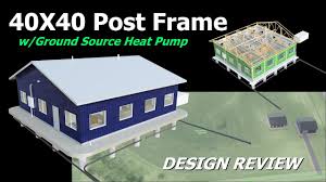 40x40 post frame house with ground
