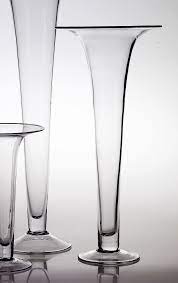 Clear Glass Flared 23 5 Trumpet Vases