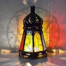 Buy Octagonal Candel Lantern Of Colored