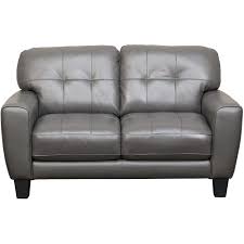 aria gray leather loveseat 1h 7095l