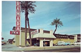A great selection restaurants to eat close by, like the monarch lounge that was only 5 minutes' walk away. Ramada Inn Phoenix Az Postcard Downtown Cars Circa 1960s 0337