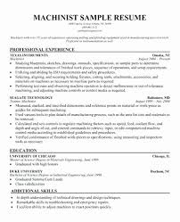 Entry Level Machinist Resume Examples Beautiful Cnc Machinist Resume