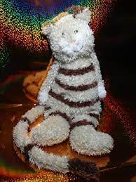 I can kiss you if i may! Jellycat Retired Junglie Bunglie Striped Kitty Cat 18 Striped Tan Brown Plush Cat Plush Jellycat Kitty