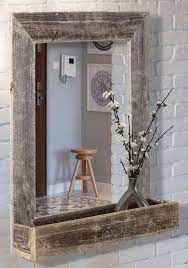Wall Hanging Mirror With Shelf Entryway