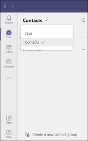 contact group in microsoft teams