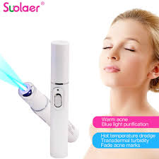 Dropship Portable Blue Light Therapy Laser Pen Soft Scar Remover Wrinkle Removal Machine Varicose Veins Treatment Face Massager