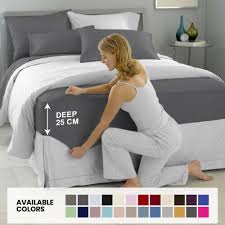 Extra Deep Elastic Fitted Sheet Bed