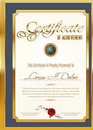 Golden Frame Certificate Template Vector 04 Free Download