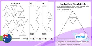 Triangle Addition Puzzle Maths Fact