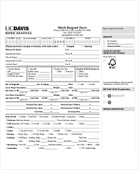 Sample Work Request Form 9 Examples In Word Pdf