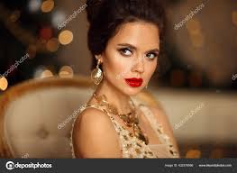 luxurious portrait elegant woman