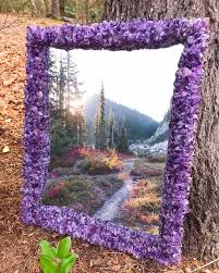 Amethyst Crystal Mirror Made To