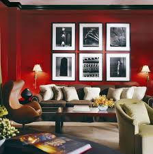 Red Walls Create A Bold Mid Century