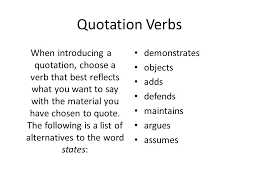 Thesis verbs