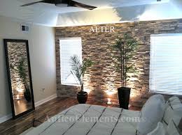 Bedroom Remodeled With Faux Stone Panels