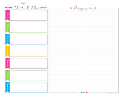 Weekly Meal Planning Shopping List Pdf Planner Landscape Meal Or Menu Planning And Shopping List Planner Pages Pdf Instant Download
