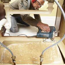replace a sink base cabinet floor