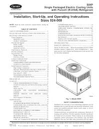 Installation Start Up And Operating Instructions Sizes 024