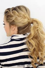 Hold the right section in your right hand, the left section in your left hand, and the middle section between your. Side French Braid Ponytail