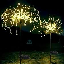 solar firework lights outdoor garden