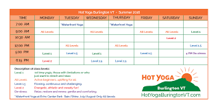 hot yoga timetable international