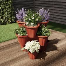Flower Pot Tower Flower Pots Outdoor