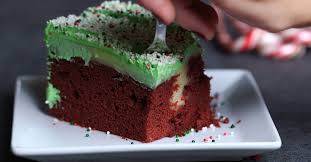Prepare cake mix according to box instructions. It S Easy It S Seasonal It S Delicious White Christmas Red Velvet Poke Cake