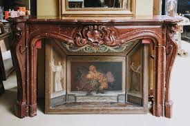 Italian Hand Painted Wooden Fireplace
