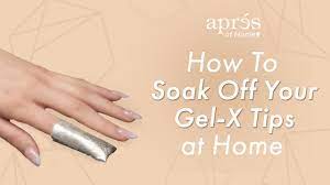 how to take off your gel x tips at home