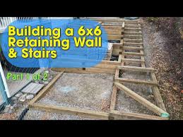 Tiered 6x6 Timber Retaining Wall