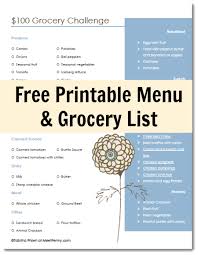 100 Grocery List For A Week Frugal Living And Personal Finance